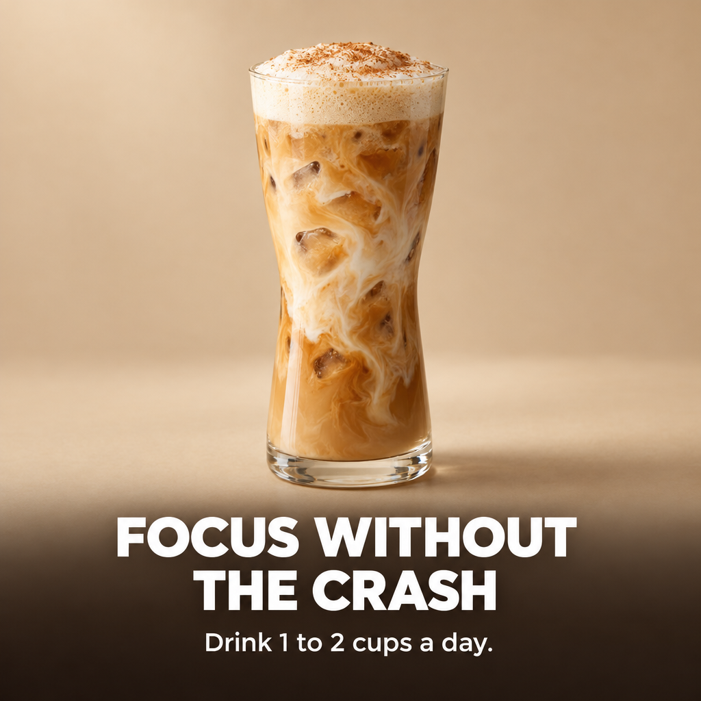 Focus without the crash: drink 1 to 2 cups a day